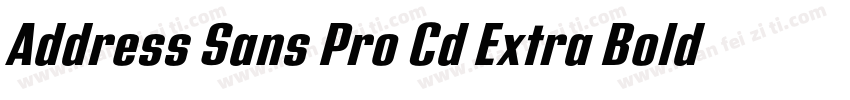 Address Sans Pro Cd Extra Bold It字体转换